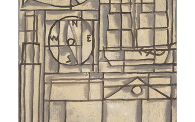 JOAQUN TORRES-GARCA (1874-1949) COMPOSITION CONSTRUCTIVISTE, 1931 Huile sur toile Signe...