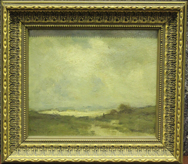 Jacques Stephen Witjens - Landscape Study, 20th century oil on panel, signed, 19.5cm x 23cm, within