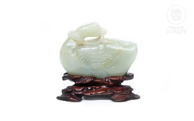 Jade carved "Duck", China, Qing Dynasty.