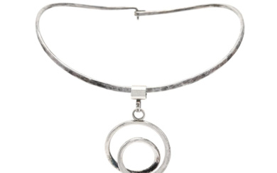 Jewellery Necklace CECILIA JOHANSSON, neck ring with pendant, sterling silve...