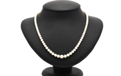 Jewellery Pearl necklace PEARL NECKLACE, graduated, cultured pearls approx. 3,5-6...