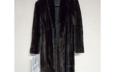 Ladies Mink Black Full Length Coat