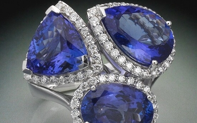 Ladies' Tanzanite and Diamond Ring