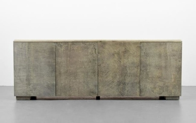 Large Aldo Tura Lacquered Parchment Cabinet