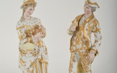 Large Continental Bisque Figures, 19th Century