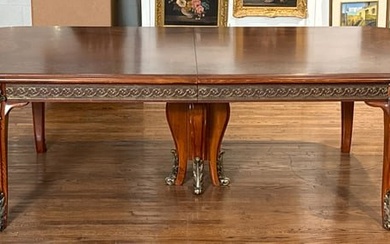Large Inlaid And Bronze Mounted Dining Table