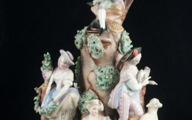 Large figural grouping with five figures and