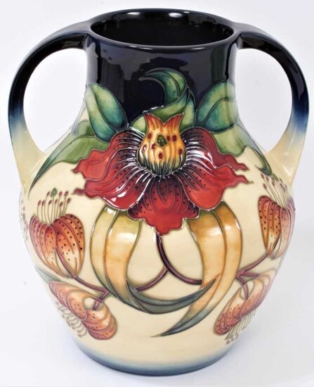 Large Moorcroft pottery two handled vase