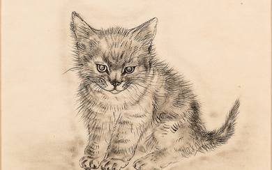 Léonard Tsuguharu Foujita (French/Japanese, 1886-1968) Five Plates from Book of Cats