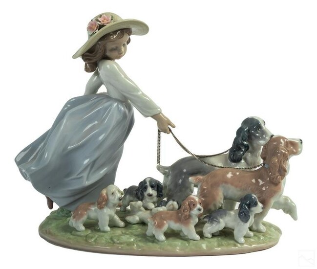 Lladro Porcelain Privilege & Puppy Parade Figurine