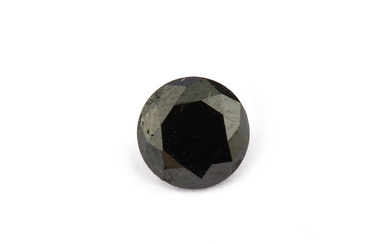 Loose black round bevelled diamond, approx. 0.87 ct Valuation Price:...