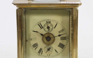 Lot details An American lacquered brass carriage clock, early 20th...