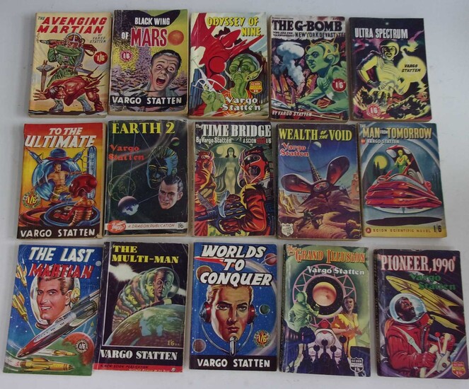 FEARN, JOHN RUSSELL (pseud. Vargo Statten). Collection of vintage 1950’s pulp science fiction paperbacks.