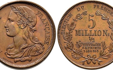 Louis Napoléon Bonaparte Président. 1848-1852, Bronzemedaille 1848 (Montagny) auf die...
