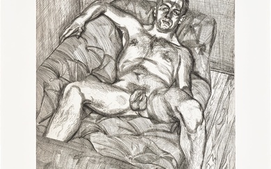 Lucian Freud, Man Posing (H. 27, F. 44, T. 37)