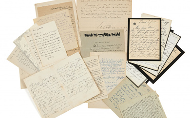 * [MONET].- LEFEVRE (Marie Ernest) Réunion de 11 lettres autographes signées à Claude Monet. Paris, 8 mai 1888-8 mai 1895 et s. d.