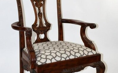 Maitland Smith Chippendale style armchair