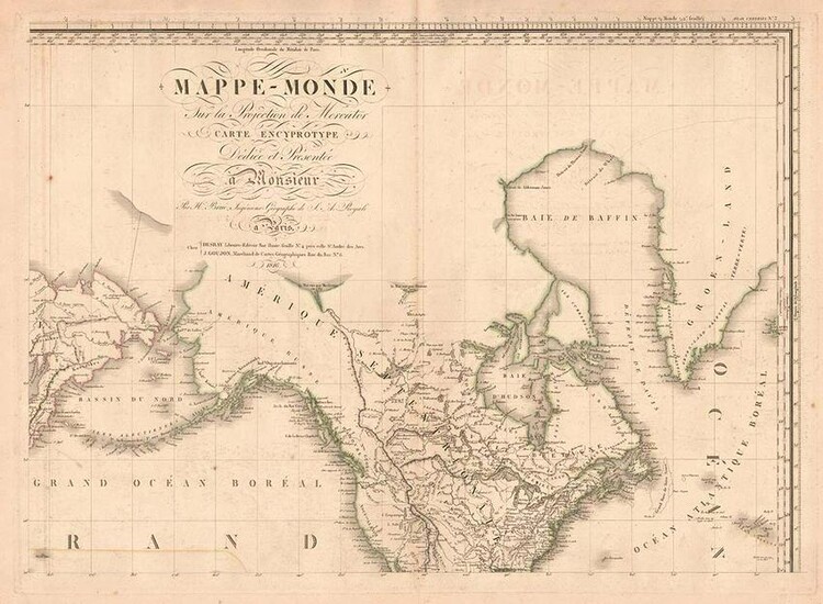Mappe-Monde Sur La Projection De Mercator