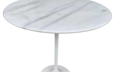 Marble Top Tulip Saarinen Style Side Table