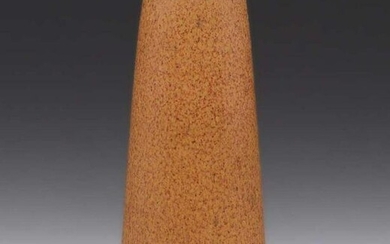 Marblehead Pottery Small Brown Tapered Cylinder Vase