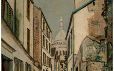 Maurice Utrillo (1883-1955), Rue Saint-Rustique, Montmartre (circa 1919)