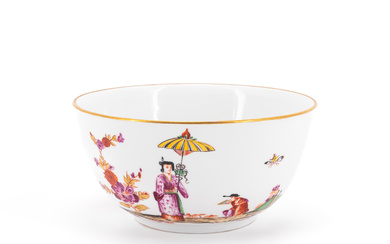 Meissen | PORCELAIN SLOP BOWL WITH LATER CHINOSERIE DECOR