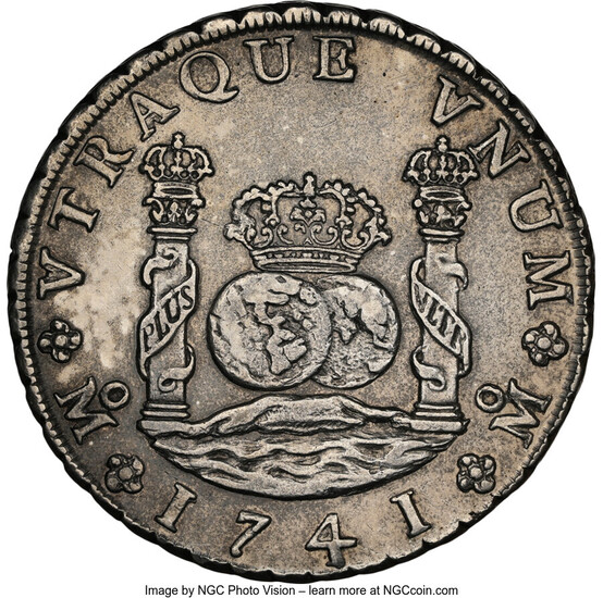 Mexico: , Philip V 8 Reales 1741 Mo-MF AU Details (Cleaned) NGC,...