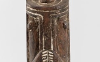 Mid-Century Modern Carved Wood Tiki Bar Totem