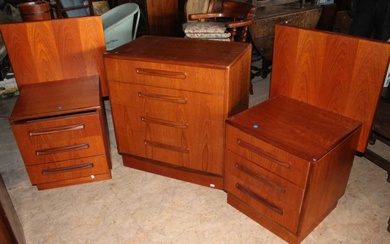Mid Century modern G Plan bedroom suite complete with 2...