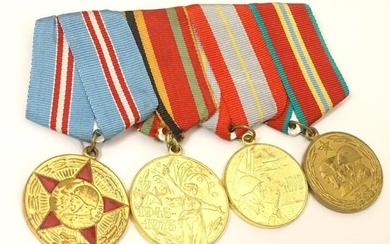 Militaria: a group of four USSR red army commemorative