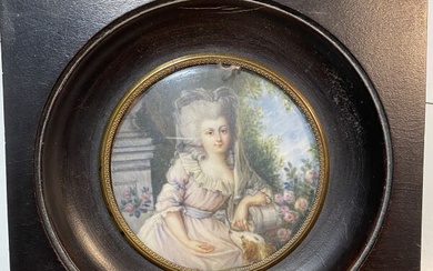 Miniature représentant une femme et son ... - Lot 12 - Baron Ribeyre & Associés