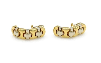 Moda Italy 18K 2 Tone Gold Earrings