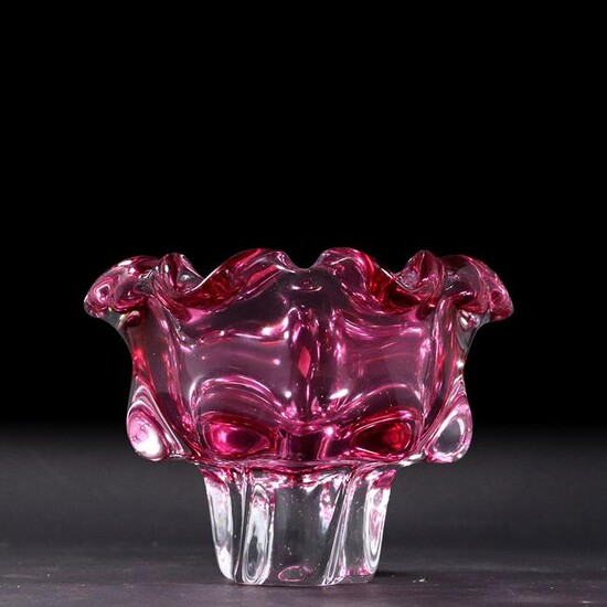 Modern Design Art Glass Vase Glassworks Chribska Czech