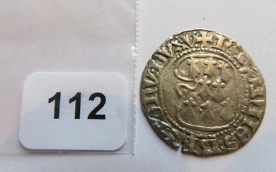 Monnaie - Bretagne - Jean V (1399 - 1442) - Blanc à la targe de Vannes (argent, 2,49 g) TTB (R1)