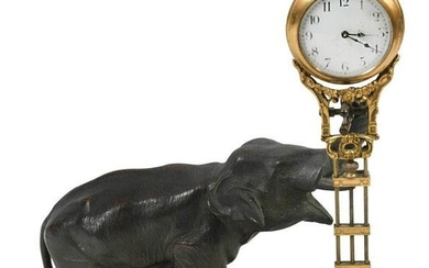 Mystery Elephant Swing Arm Desk Clock