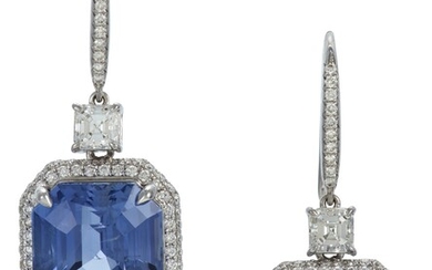 NO RESERVE | SAPPHIRE AND DIAMOND EARRINGS