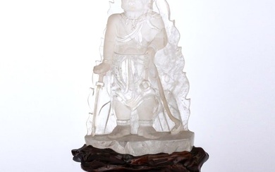 Natural crystal statue of King Myeong, 19th century