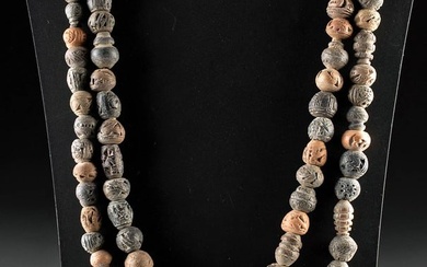 Necklace w/ Ecuadorean Manabi Spindle Whorl Beads