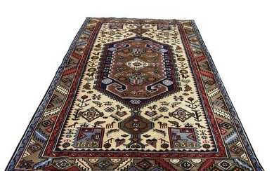 New Persian Mosel Pure Wool Hand-Knotted Oriental Rug