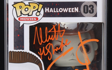 Nick Castle & Jamie Lee Curtis Signed "Halloween" #03 Michael Myers Funko Pop! Vinyl Figure (PSA & Beckett)