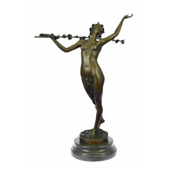 Nude Forest Nymph Bronze Sculpture