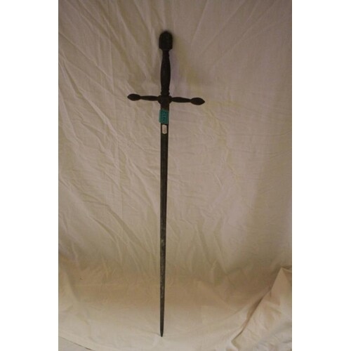 Old Iron Sword with Cast Metal Handle