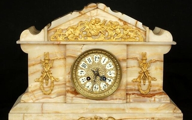 Onyx and Ormolu French Mantle Clock