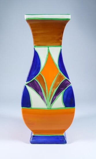 Original Bizarre, a Clarice Cliff Bizarre Vase, shape no....