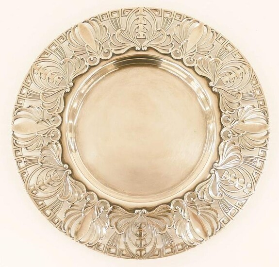 Ornate Howard & Co. Sterling Pierced Charger