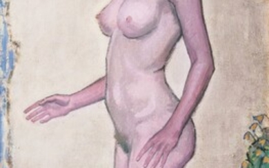 Otto Fischer-Trachau (Trachau 1878 - Hamburg 1958). Standing Nude.