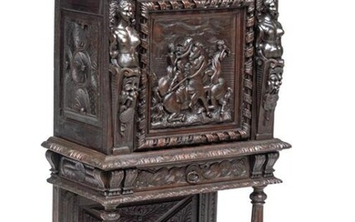 Outstanding Henri II Hunting Style Cabinet