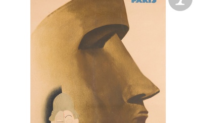 PAUL COLIN (1892-1985) Musée d’ethnographie du Trocadéro, Paris Chromolithographie. Entoilée. Imp. Joseph Charles, Paris. Signée...