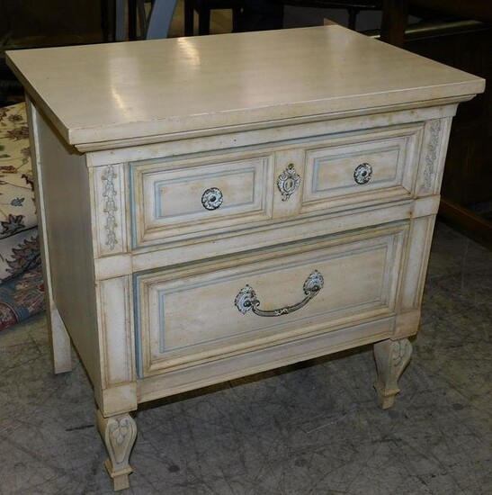 Painted 2 Drawer Night Stand By Dixie