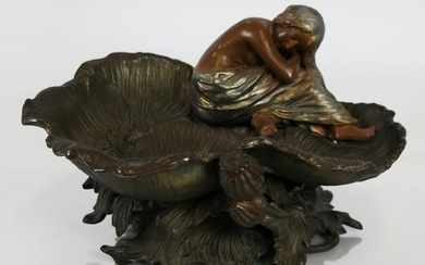 Art Nouveau Female Shell Sculpture